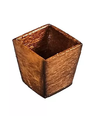 Vintage Miniature Wood Planter Pot Brush Pencil Holder Dollhouse Artisan 1:12 • $19.55