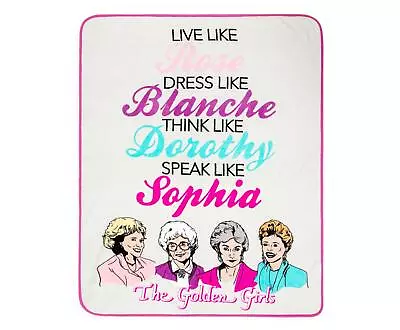 The Golden Girls  Live Like  Micro Plush Throw Blanket | 45 X 60 Inches • $19.99