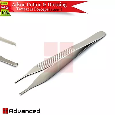 Surgical Adson Kocher Tweezers Tissue Forceps 12cm Dental Toothed Dressing Plier • $6.29