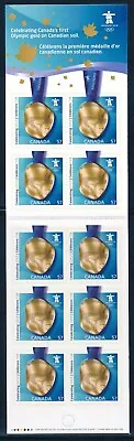 Canada - Vancouver Olympic Games MNH Sports Medal Booklet (2010) #2372 • $6.39