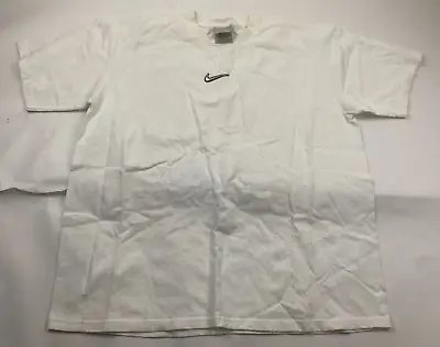 Vintage Nike Center Swoosh Shirt White Size L • $29.99