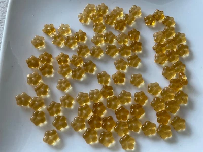 £2.25 • Buy Beautiful 20pcs Czech Daisy Glass Beads Amber  5mm