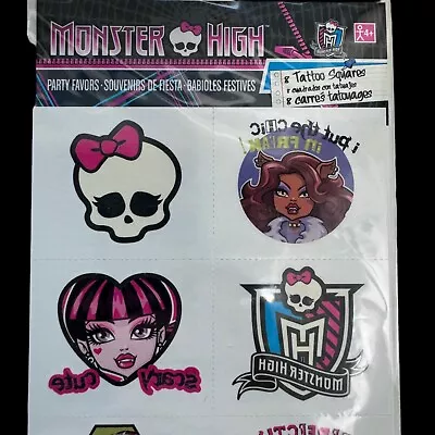 Monster High Tattoos Birthday Party Favors Loot Bags Teacher Rewards 16 • $3.87