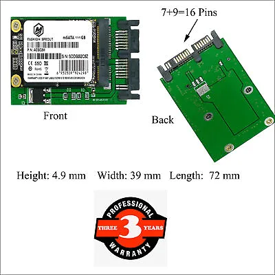 Microsata 256gb Ssd For DELL XT2 Fujitsu P1630 IBM X300 X301 Hard Disk Drive HDD • $39.80