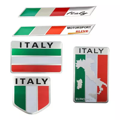 Aluminum 3D Metal ITALY Italian Flag Sticker Emblem Badge Decal Car Decora TM • £2.51