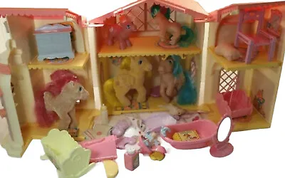 My Little Pony Dollhouse Lullaby Nursery Vintage 1985 MLP Accessory & Doll Lot • $109.99