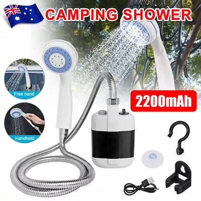 Portable Camping Mobile Shower USB Rechargeable Electric Shower Pump Outdoor AU • $42.99