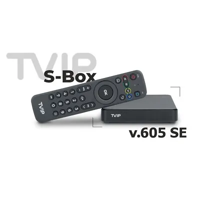 TVIP S-Box V.605 SE 4K UHD Linux IP Receiver Dual-WiFi LAN BT HDMI USB Black • £133.51