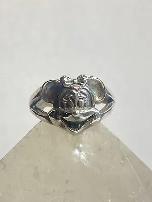 Minnie Mouse Ring Face W Hands Sterling Silver Girls  Women • $55