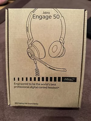 Jabra Engage 50 Stereo Wired USB-C Headset & Protective Pouch • £11.99