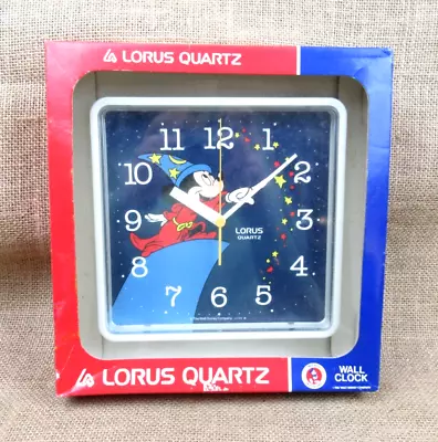 Vintage Walt Disney Mickey Mouse Fantasia Lorus Quartz Wall Clock • $14.50