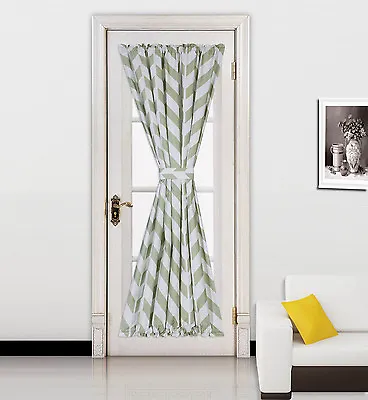 1 Chevron Zig-Zag Design Blackout Window Curtain French Door Panel 55 X72  MEME • $10.20