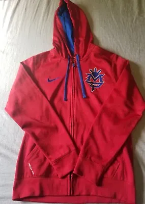 $85 • Buy Nike Manny Pacquiao Red Hoodie Sweater Zip Up Mens Small Therma Fit Boxing RARE!