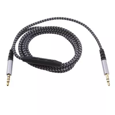 3.5mm Headphone Headset Audio Cable W/ In-Line Remote Mic Volume Control • £6.64