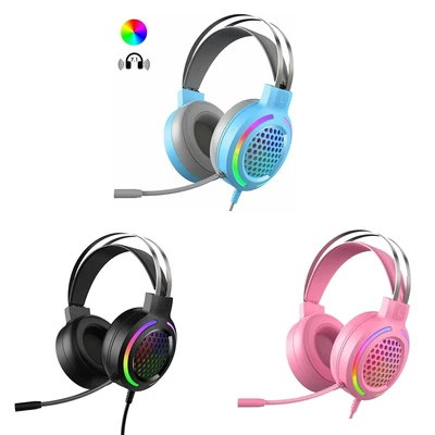 $25.99 • Buy 7.1 Gaming Headset Surround Lightweight Noise Canceling Mic Rainbow LED Backlit