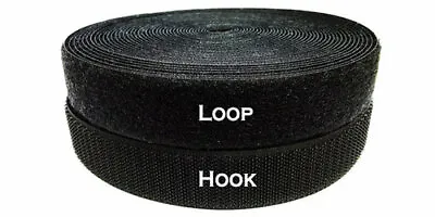 Velcro® Brand 1/2  Wide Black Hook And Loop Set - SEW-ON TYPE - 50 YARD ROLLS • $49.95