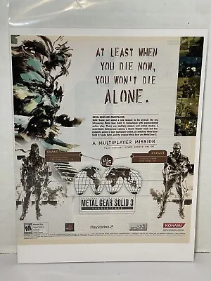 Metal Gear Solid 3 Snake Ocelot - Konami Game Print Ad / Poster Promo Art 2006 • $14.99