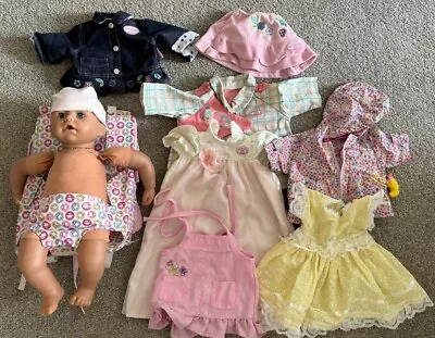 Baby Annabell Doll Clothes Bundle And Doll And Carrier/change Mat • £5