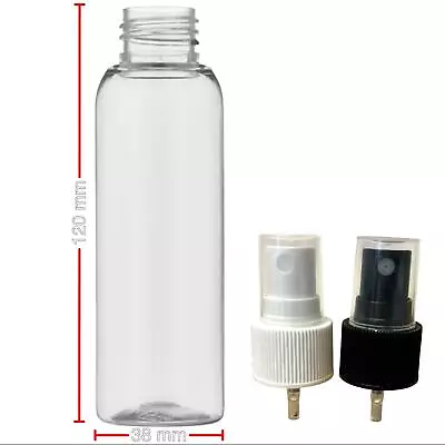 100 BULK - 100ML Empty Plastic Bottles+Spray Caps For Hand Gels & Lotion Travel  • £29.95