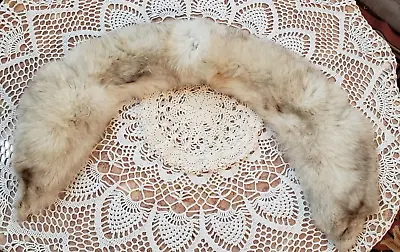 Vintage Polar Fox Real Fur Colar Wrap Scarf 40  Long & 5.5  Wide • $39.99