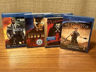 Action Movie Blu Ray LOT - Iron Man V For Vendetta Gladiator Man On Fire • $25