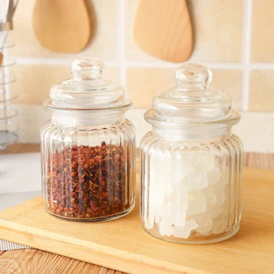 £22.56 • Buy Cookie Jar Clear Glass Apothecary Jar With Lid 1350ml Candy Buffet Displ