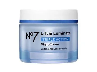 No7 Lift And Luminate Triple Action Night Cream - 50ml NEW BOXED • £14.49