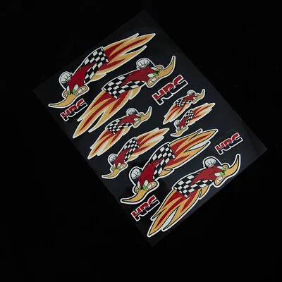 Motorcycle Decals Woody Woodpecker Racing Helmet Stikers Set Laminated For Honda • $10