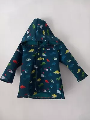 £6 • Buy Handmade Childrens Toddler Dinosaur Print Fleece Lined Coat 3-4 Years VGC