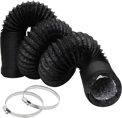 3 Inch Flexible Ducting Hose 16.5 Feet Black Aluminum Ducting Dryer Vent Hose • $21.72