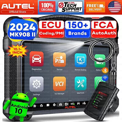 Autel MaxiCOM MK908 II Bluetooth Diagnostic Scanner Tool Key Coding As MK908P II • $1499