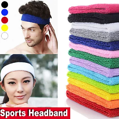 Sports Yoga Gym Stretch Cotton Headband Head Hair Band Sweatband Men Girls Women • $6.99
