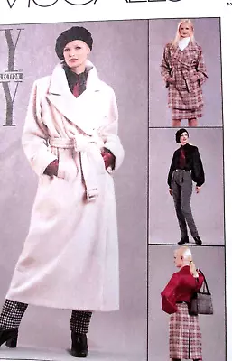 McCalls Womens Misses Sewing Pattern NY Collection Lined Coat Size 12 14 16 18 • $14