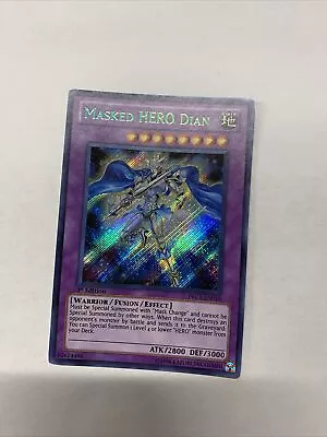 Yugioh Masked Hero Dian PRC1-EN019 Secret Rare 1st Edition Yugioh Rainbow • $9.95