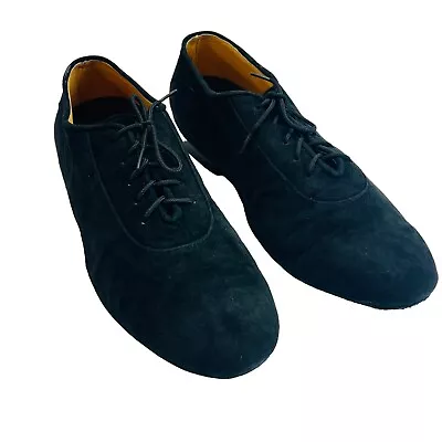 Mr Tango Dance Shoes Mens Latin Tango Ballroom Shoes Low Heel Black Suede 8.5 B • $74.99