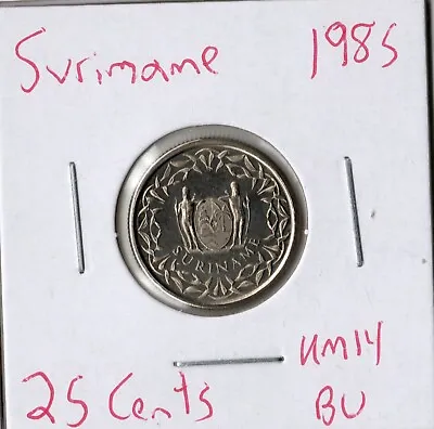 Coin Suriname 25 Cents 1985 KM14 • $2.29