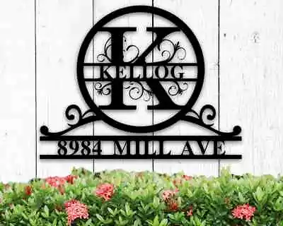 Personalized Family Name Metal Sign Monogram Metal Wall Art Home Decor • $89.95