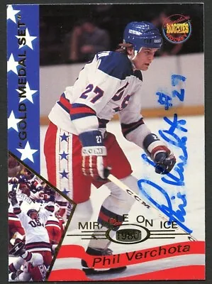 Phil Verchota #37 Signed Autograph Auto Miracle On Ice 1980 USA Hockey Card • $24.99