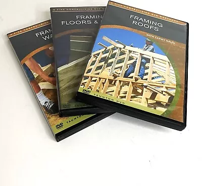Larry Haun Framing Floors/Stairs/Walls/Roofs Woodworking 3 DVD Video Programs • $80