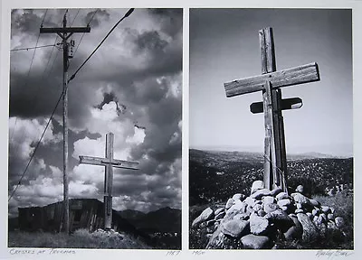 MORLEY BAER Signed Original Unique 1960-87 Photograph -  Crosses At Truchas  • $1100