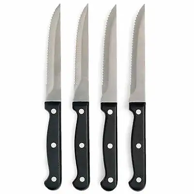 4 Pc Stainless Knife Set Professional Serrated Steak Knives Kitchen Cutlery Tool • $8.65