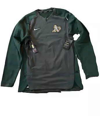 NWT New Oakland A's Nike Authentic Collection Thermal Small Crew Sweatshirt • $49.95