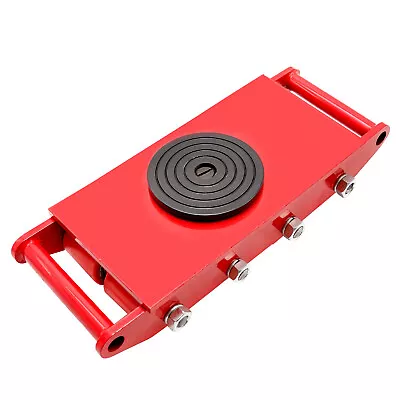 Machinery Mover Heavy Duty Cargo Trolley Casters Dolly Skate 360° Red 12T PU • $94.43