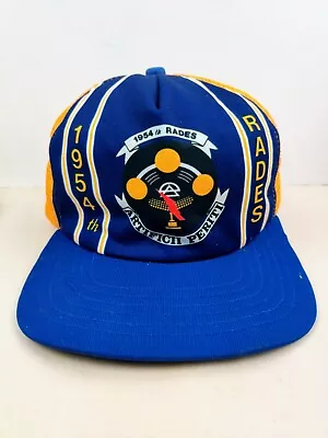 Vintage New Era USA MADE 1954th RADES Military Trucker Hat Snapback Cap • $21