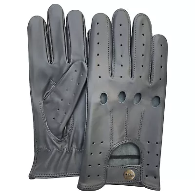 PSS Men's Cow Leather Lightweight Full Finger Racing Slim Fit Driving Gloves 507 • £19.99