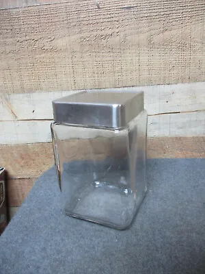 Anchor Hocking 7  Square Glass Canister Jar - Storage Container • $11.50