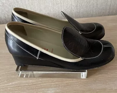 Miu Miu Vintage Wedge Shoes: Black Pre-owned 38.5 • $125