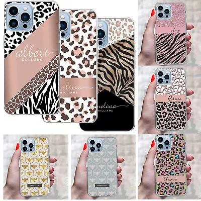 Leopard Printed Personalized Case Phone Cover For IPhone 14 Pro Max 13 12 11 15 • $7.50