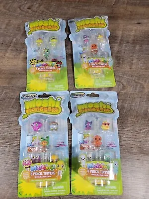 Lot Of 4 2012 Moshi Monsters Pencil Toppers W/Cases & Mystery Moshling NEW CARD • $25