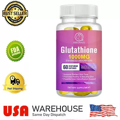 1000MG L-Glutathione Capsules 1000Mg Natural Anti-Aging Skin Whitening Pills • $11.55